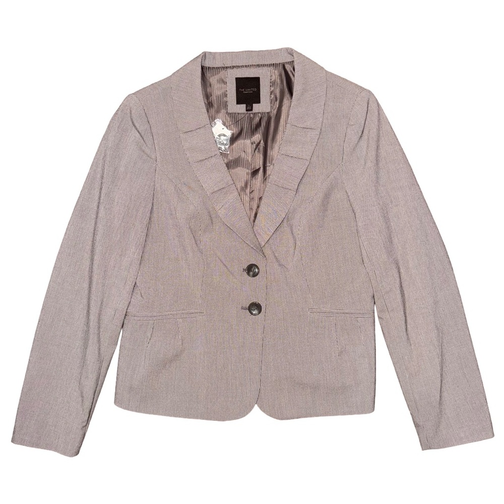 The‎ Limited Ruffle Collar Two Button Blazer Jacket Career Preppy Academia